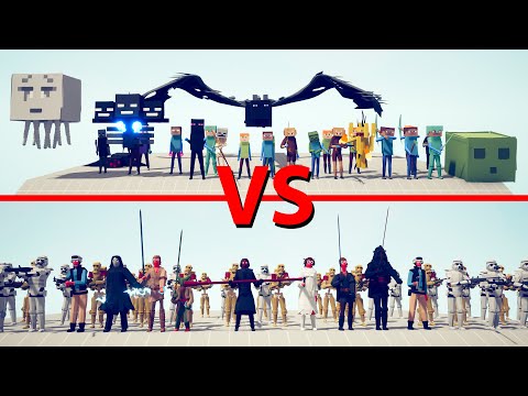 MINECRAFT Team vs STAR WARS Team - Totally Accurate Battle Simulator TABS