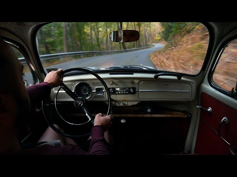 Fall Drive in a 1966 VW Beetle