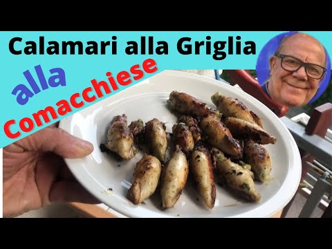 Calamari alla Griglia ripieni alla Comacchiese, Grigliata di Calamari