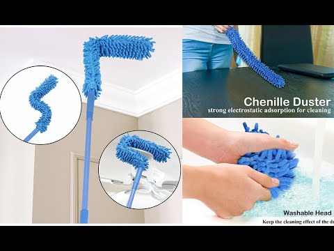 Flexible Microfiber Cleaning Brush , Fan Mop