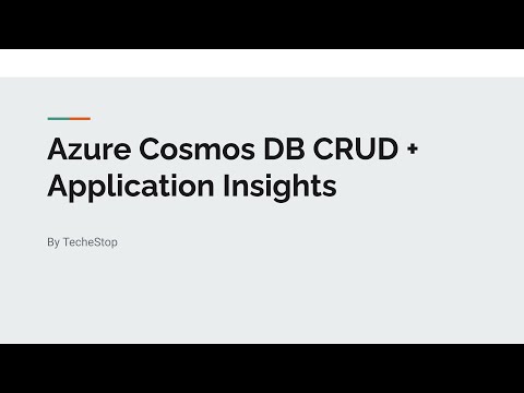 Azure Cosmosdb CRUD + Azure Application insights using Java SpringBoot.