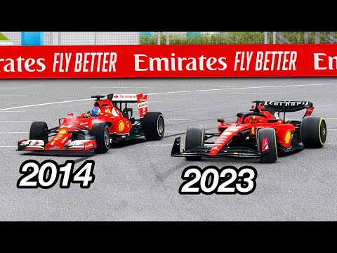 Ferrari F1 2023 vs Ferrari F1 2014 at Azerbaijan Grand Prix Baku
