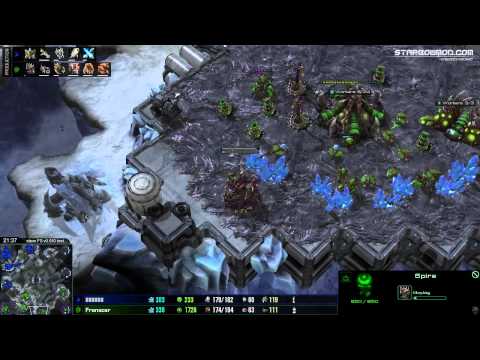 TehRedBandit (p) Vs Franscar (z) - Starbow game on testmap