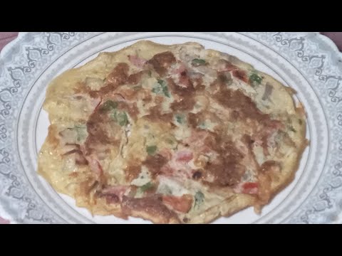 Black Pepper Mustard Leaf Omelette/Dinner RecipesMustard Recipes/Egg Recipes/Omelette Recipes 1750
