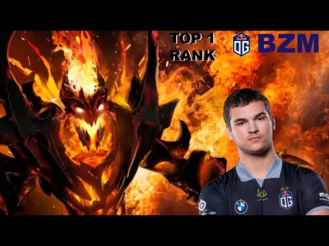 TOP 1 RANK shows a bright game on Shadow Fiend - OG.BZM Shadow Fiend mid gameplay