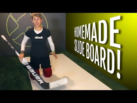 The Butterfly Slide for Ice Hockey Goalies | HOMEMADE SLIDE BOARD ↔️