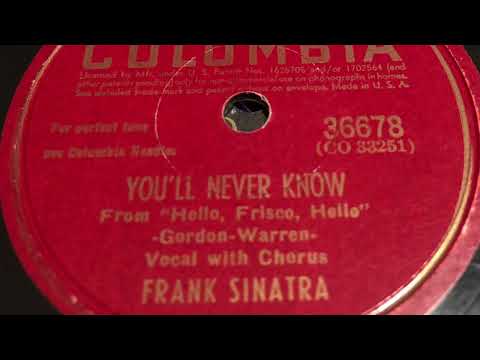 You’ll Never Know - Frank Sinatra 1943
