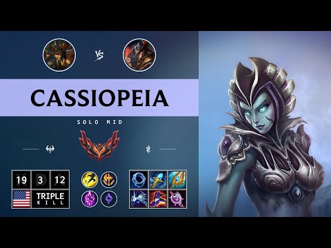 Cassiopeia Mid vs Twisted Fate: Triple Kill, Legendary - NA Grandmaster Patch 14.15