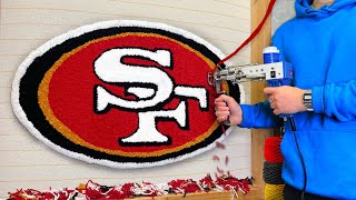 ASMR Rug Tufting | NFL San Francisco 49ers Rug (Start To Finish)