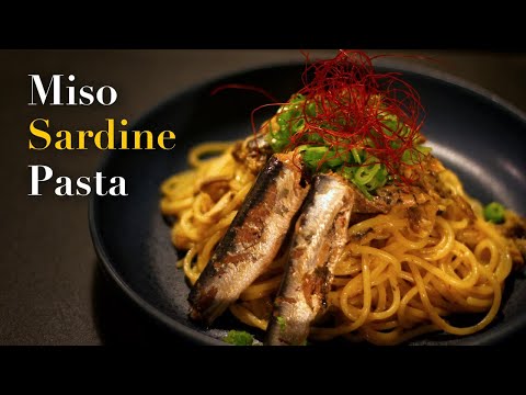Quick and Easy Miso Sardine Pasta | Japanese Recipes
