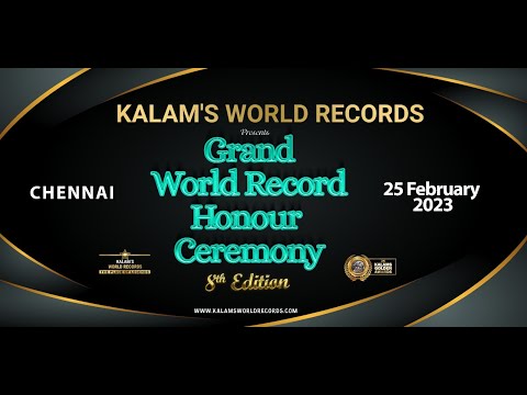 Kalams World Records Grand Honour Ceremony 2023 Live