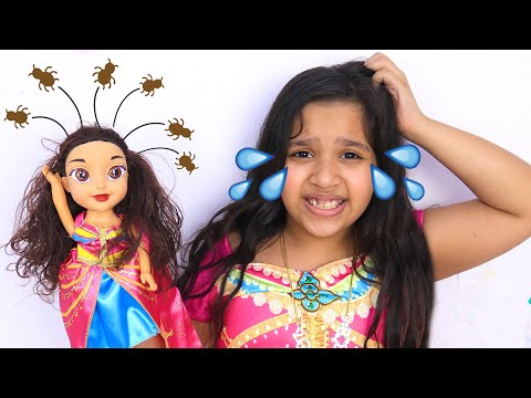 , title : 'بنت شفا انعدت قمل  في شعرها !! my doll caught lice in her hair'