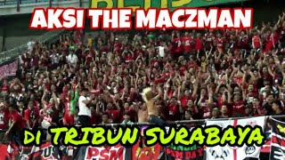 Download lagu BERISIKNYA..!! The Maczman Aksi dan Chant di Tribun Tamu Stadion GBT Surabaya | Psby vs PSM Makassar mp3