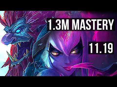 TRUNDLE vs EVELYNN (JUNGLE) | 7/2/8, 1.3M mastery, 300+ games, Dominating | EUW Master | v11.19