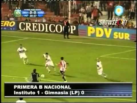 Instituto 1 vs Gimnasia LP 0. Fecha 09 B nacional 2011/2012