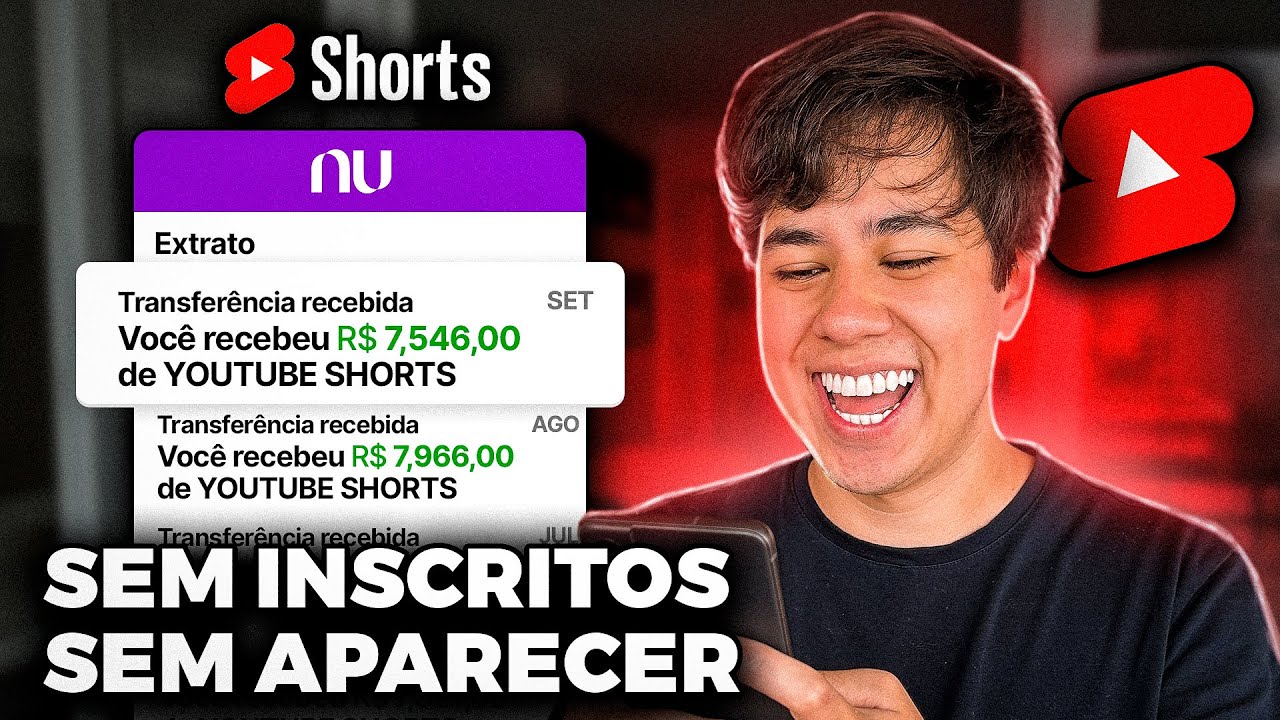 COMO GANHAR DINHEIRO COM YOUTUBE SHORTS SEM APARECER (A VERDADE)