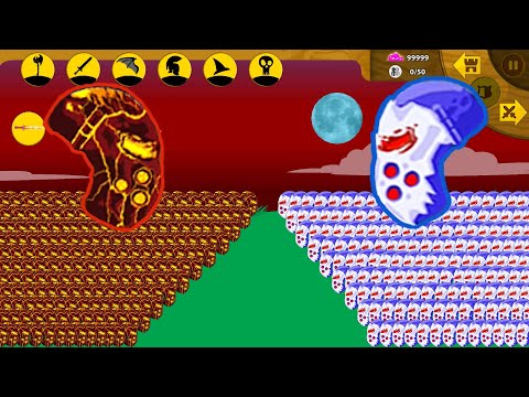 Insane Lava Super Boss Units Vs Ice Super Bosses Army In Stick War Legacy Epic Battle