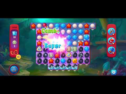 Fishdom level 3088. Free extra moves and bombs