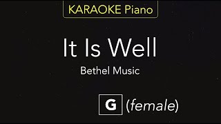 It Is Well - Bethel Music (KARAOKE Piano) [G]