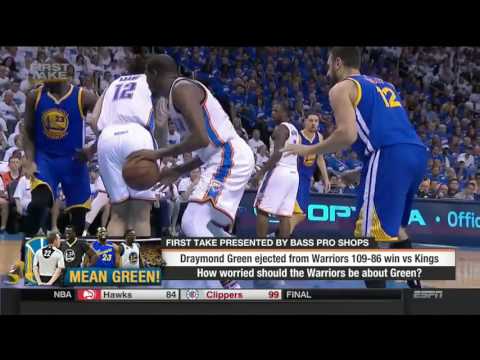 First Take 16/02/17 | Draymond Green ejected from Warriors 109-86 win vs Kings