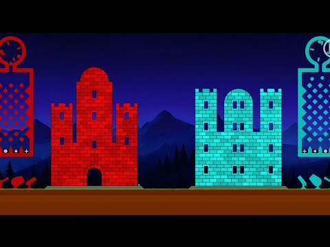 Castle Destruction Marble Race in Algodoo ⭐ The War Day #3-4