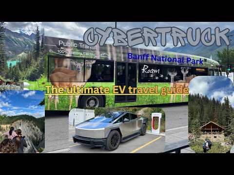 Traveling with a Tesla Cybertruck is a breeze. See how its done. Banff Natinal Park.