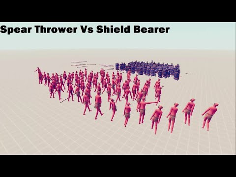 TABS  75v60 Spear Thrower Vs Shield Bearer-Totally Accurate Battle Simulator