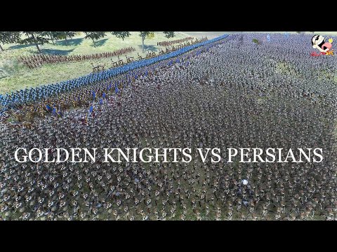 1000 GOLDEN KNIGHTS & 1280 MEDIEVAL ARMY VS 25000 PERSIANS | ULTIMATE EPIC BATTLE SIMULATOR