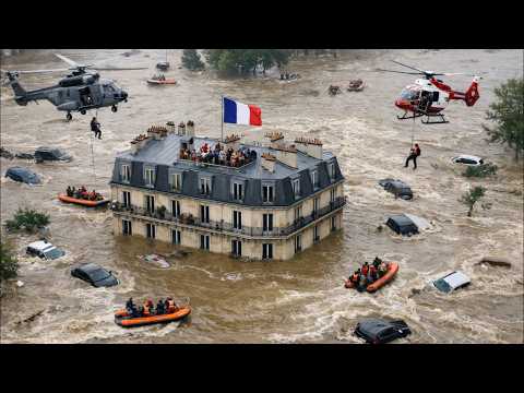 Flood Chaos in France! The Garonne River overflowed its banks, Homes Sink in Gironde