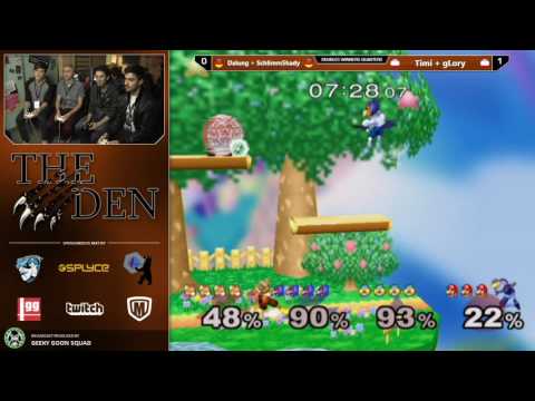 The Den #1 - Dalung + SchlimmShady Vs. Timi + gLory - Winners Quarters - Melee Doubles