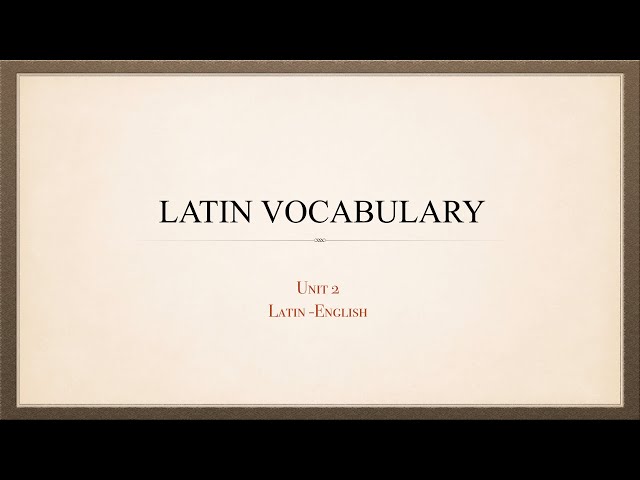 Vídeo relacionado con An Answer Key to a Primer of Ecclesiastical Latin: A Supplement to the Text by John F. Collins