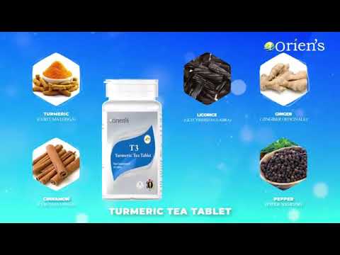 Turmeric tea tablets oriens, bottle