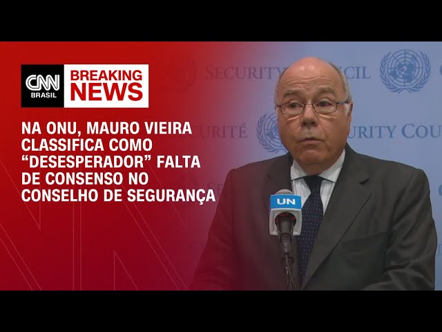 Guerra de Israel: "É desesperador não ter consenso", diz Mauro Vieira na ONU | CNN ARENA
