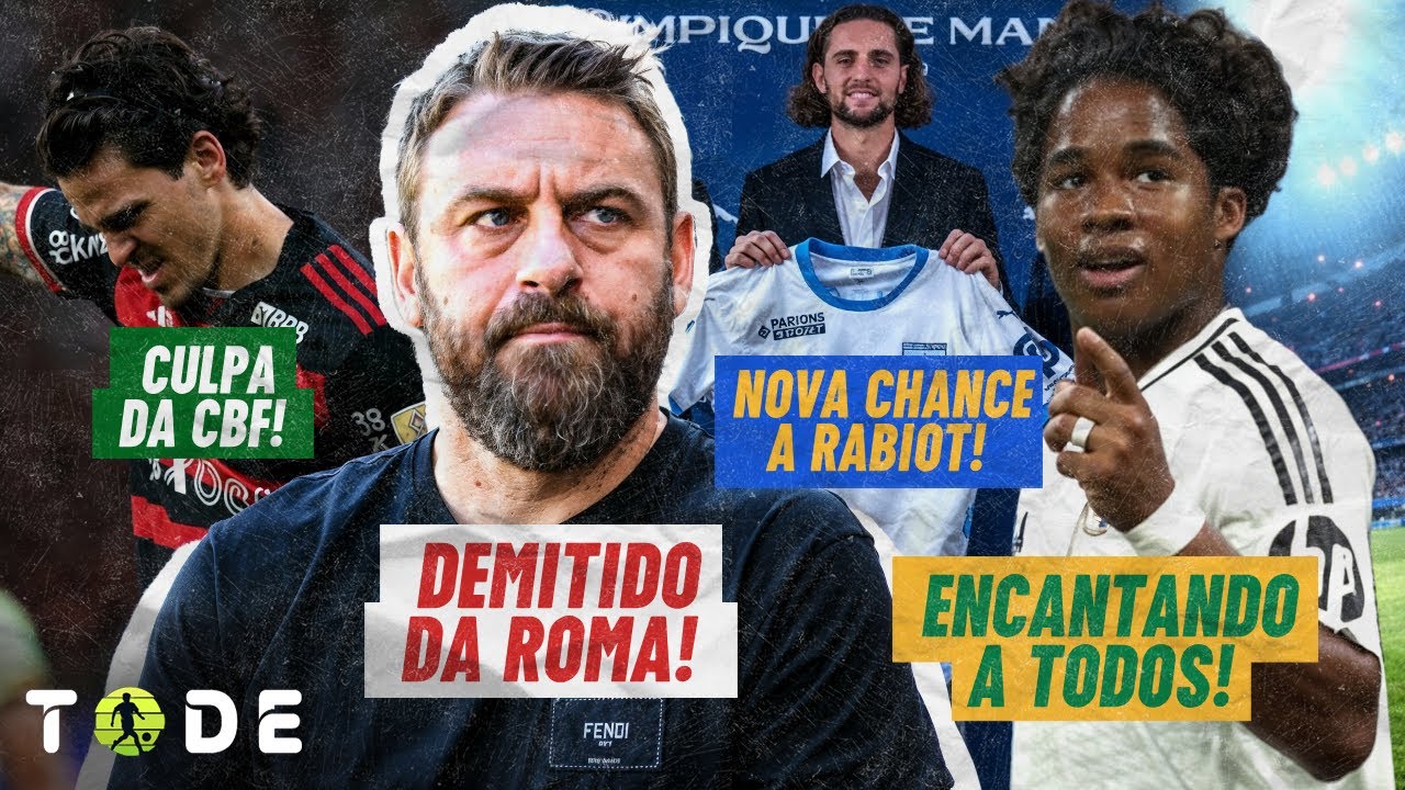 Endrick IMPRESSIONA na CHAMPIONS l De Rossi é DEMITIDO da ROMA l Pedro FORA por 9 MESES l RABIOT e+