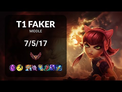 T1 Faker Annie vs Neeko MIDDLE - KR GRANDMASTER Patch 13.12