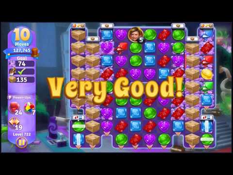 Wonka's World of Candy Level 722 - NO BOOSTERS + FULL STORY 🍫 | SKILLGAMING ✔️