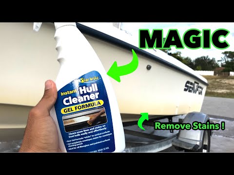 How to clean your boat and REMOVE stains !! REMOVE Yellow or Rust stains instantly !! Like MAGIC
