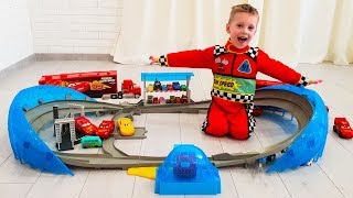 The BIGGEST Cars Track EVER MADE!! Fun Time With Gift for Max