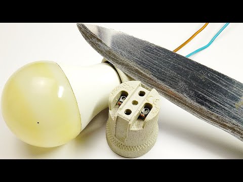 The best knife sharpener from light bulb cartridges with your own hands