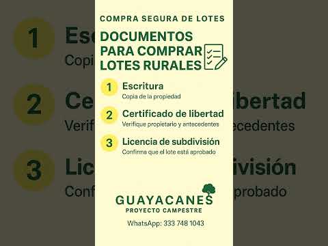Errores al comprar lote rural: 🌿WhatsApp: 333 748 1043 #GuayacanesCampestre