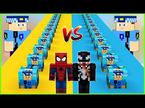 KEREM KOMİSER ŞANS BLOKLARI (ÖRÜMCEK ADAM vs VENOM)🤑 - Minecraft