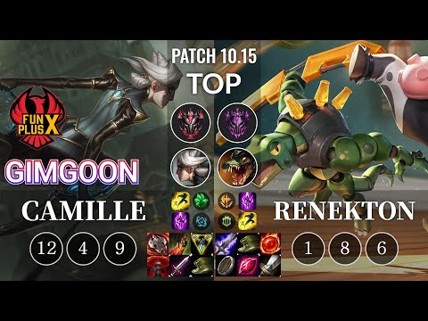 FPX GimGoon Camille vs Renekton Top - KR Patch 10.15