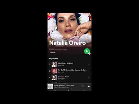 Lista de reproducción de Natalia Oreiro en Spotify con "Listo Pa' Bailar", featuring Bajofondo