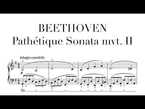 Beethoven: Sonata Pathétique Mvt 2 - Easy Arrangement