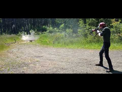 Jakob shoots the AR-15.