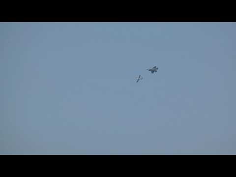 P-51 and F-35 - Heritage Flight - SF Fleet Week 2019