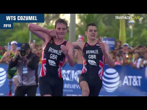 Top Moment from the 2016 World Triathlon Series in Cozumel Mexico - The Brownlee Brothers Finish