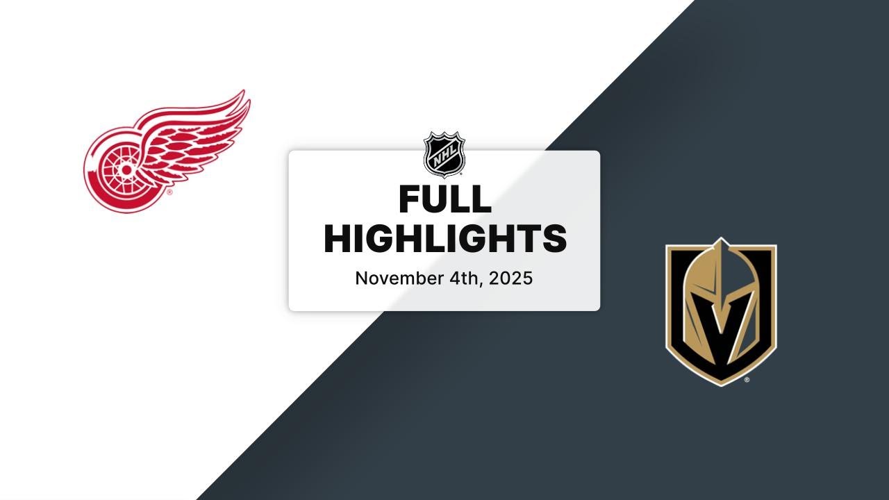 NHL Highlights | Red Wings vs. Golden Knights | November 04, 2025