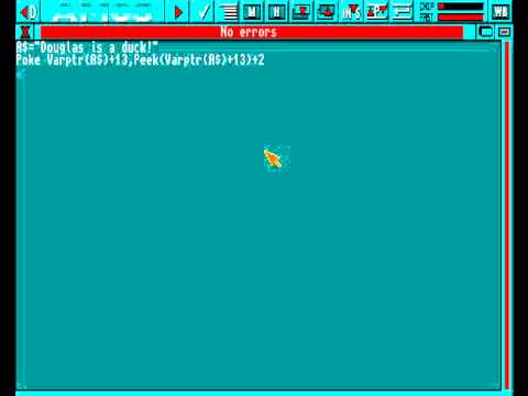 AMOS BASIC Poke string constants (Commodore Amiga)