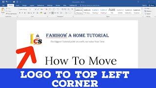 How To Move Logo at The left Corner Of MS Word Document